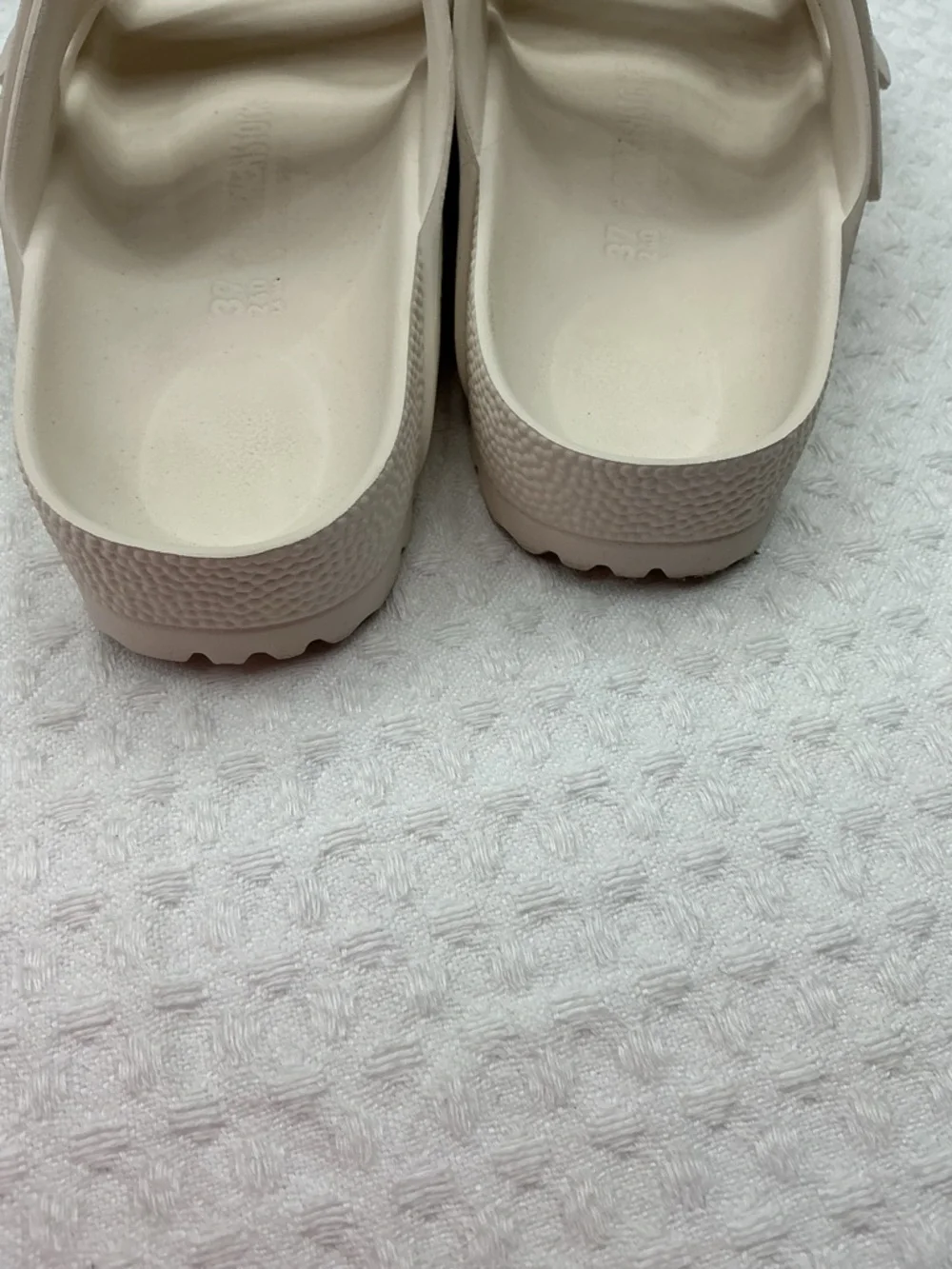 Birkenstock Women's Two-Strap Slide Sandals in Light Taupe - Picture 7 of 9
